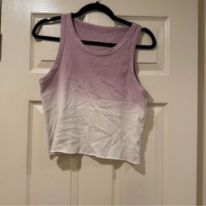 American Eagle Purple Sleeveless Crop Tank Top Raw Hem | Women’s S